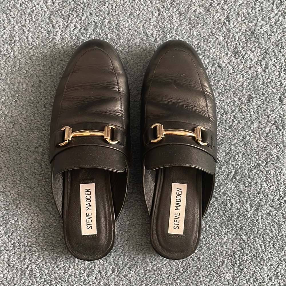 Steve Madden Kandi Black Slip-On Loafer SIZE 7.5
